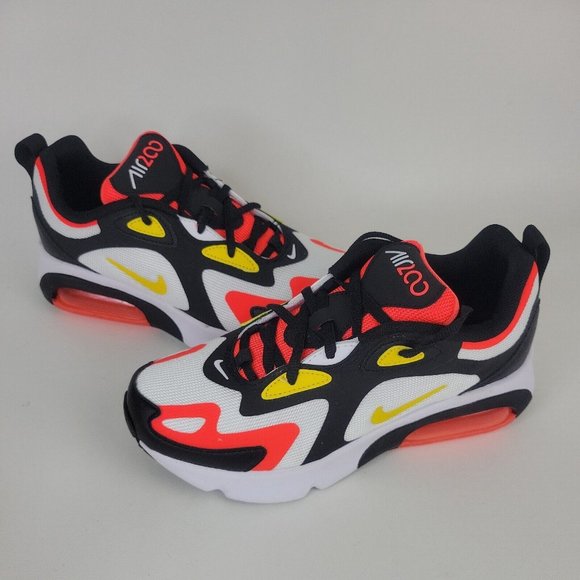 Nike Air Max 200 Running Atlhetic Shoes Black White - Picture 7 of 12